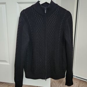 Patrick Assaraf Extrafine Merino Wool Cable Knit Cardigan M